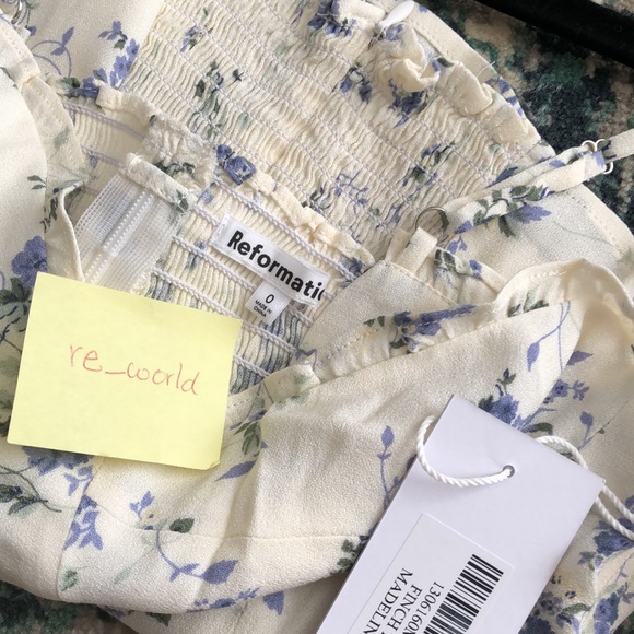 NWT Reformation Finch Top in Madeline sz 0 - Picture 4 of 4